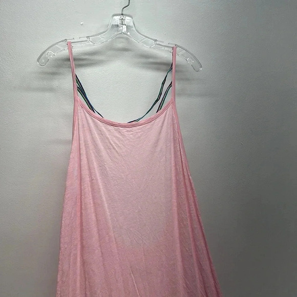 Pitusa Dress Maxi Long Backless Swim Coverup Evil Eye Beaded Cotton Pink OS - Picture 7 of 13